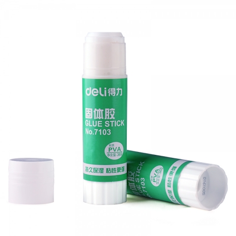 得力固體膠 36g固體膠辦公固體膠膠棒7103-6