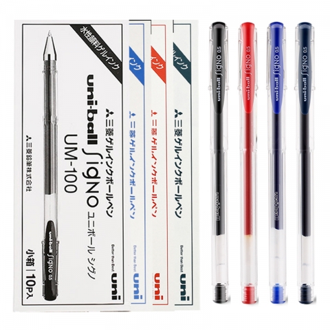 三菱 UM-100 啫喱水性筆 0.5mm  10支/盒