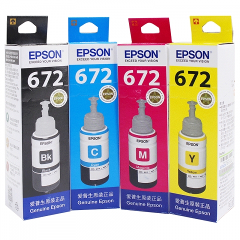 愛普生T6721/2/3/4/670249E墨水 黑 藍 紅 黃/適用于愛普生原廠連供打印機-6