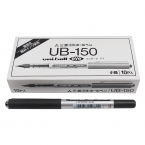 三菱uni 透視耐水性直液式 簽字筆 UB-150 10支/盒-3