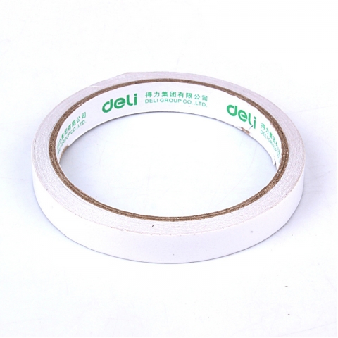 得力30401棉紙雙面膠帶12mm*10y 24卷/筒