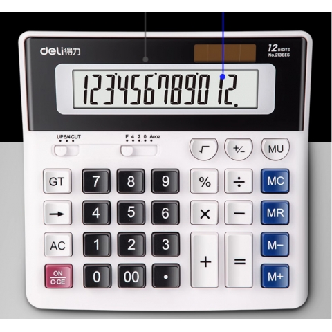 得力DL-2136ES桌面型計算器(白色)(臺)